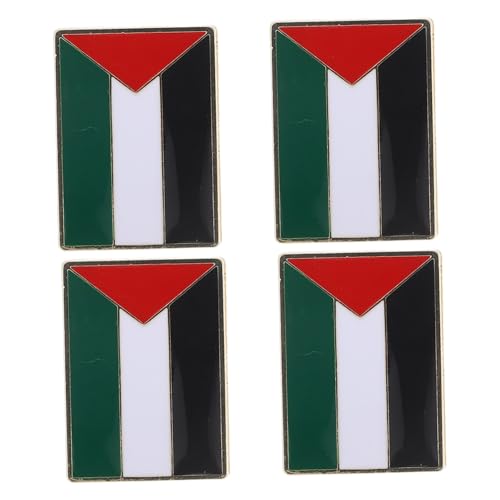 FRCOLOR 4stücke Metall-anstecknadel Mit Palästina-flagge Für Hüte Kleidung Und Rucksäcke Metall-brosche Mit Etikett Flagge-anstecknadel von FRCOLOR