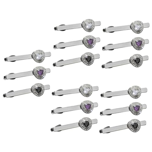 5 Sätze Teiliges Krawattenklammern Für Herren Krawattenclip Mit Edelstein Akzenten Für Hochzeiten Partys Geschäftliche Anlässe 3 Stück * 5 von FRCOLOR