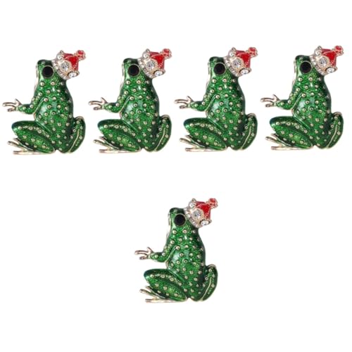5 Stück Cartoon Frosch Brosche für Damen Emaille Anstecker Tierbrosche für Kleidung Schals Taschen Perfektes für Freunde Familie von FRCOLOR