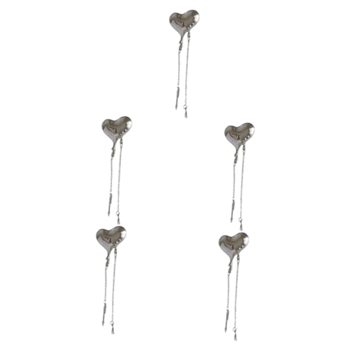 5 Stück Herz Brosche Anstecknadel mit Kette für Damen Herzform Accessoire für Kleidung Besondere für Frauen Zeitloser Einzigartiges Design von FRCOLOR