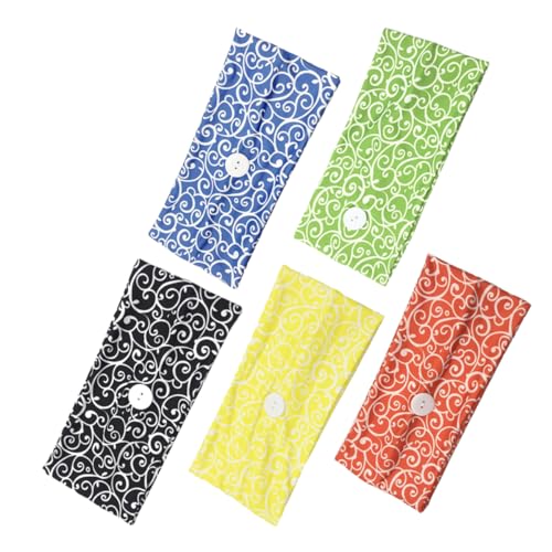FRCOLOR 5-teiliges Yoga-stirnband Mit Knöpfen Weiches Sport-stirnband Atmungsaktives Lauf-haarband von FRCOLOR