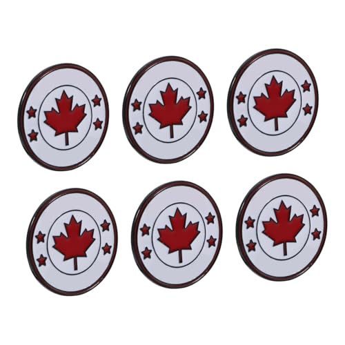 FRCOLOR 6stücke Kanada-flaggen-broschen Cute Runde Anstecknadeln Mit Ahornblatt Für Frauen Und Männer Geschenk Für Respektpersonen Und Dekoration Hochwertige Verarbeitung Und Langlebigkeit von FRCOLOR