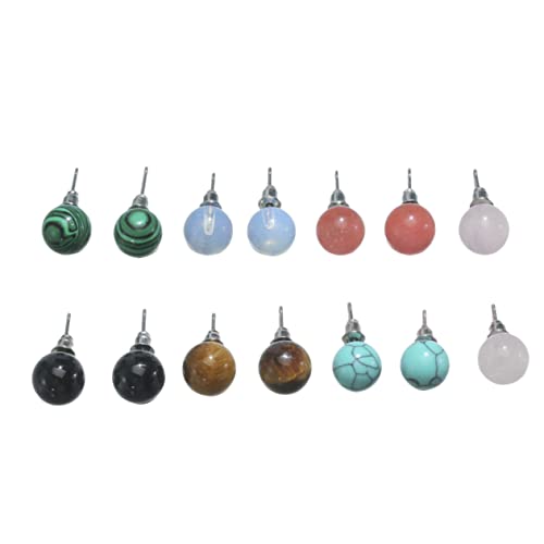 7 Paare Ohrringe Natürliche Steine Hypoallergen für Frauen für Hochzeiten Partys Besondere Anlässe von FRCOLOR