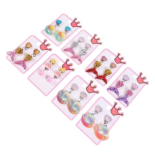FRCOLOR 8paare Junge Mädchen-ohrclips Aus Schmuck Für Kleine Mädchen Clip-ohrringe Für Geburtstagsfeiern Und Alltag von FRCOLOR