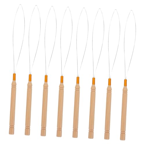 8 Teiliges Häkelnadel Set Für Haarverlängerungen Mit Holzgriff Perleneinfädler Für Perücken Haare Und Mikroringe Für Den Salon Und Den Heimgebrauch von FRCOLOR