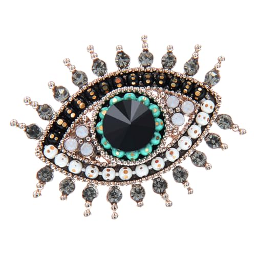FRCOLOR Evil Eye Brosche Mit Strass Für Damen Eleganter Anstecker Für Kleidung Schals Und Hüte Vintage Und Stilvolle Accessoire Für Besondere Anlässe Und Tägliches Tragen von FRCOLOR