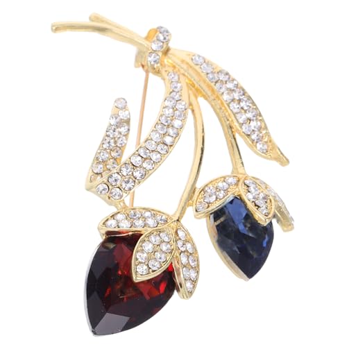 FRCOLOR Brosche Mit Kristallen Und Blumenmuster Für Damen Modisches Accessoire Für Pullover Schals Und Kragen Zeitloses Schmuckstück Für Hochzeit Und Party von FRCOLOR