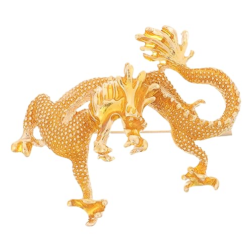 Chinesische Drachenbrosche für Damen Herren Dekorative Anstecknadel Einzigartiger Schmuck für Partys Neujahr Besondere Anlässe Leicht Komfortabel von FRCOLOR