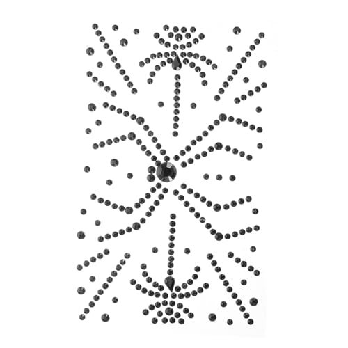 FRCOLOR 1 Blatt Selbstklebende Strasssteine für Halloween Glitzer Gem Sticker für Bühnenaufführungen Einfach Anzuwenden und Hautfreundlich für Partys und Karneval von FRCOLOR