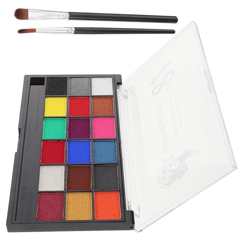 FRCOLOR 1 Box Farben Gesichtsbemalung Wasseraktivierte Gesichtsfarbe Party Körperfarbe Schillernde Aquarellfarbe Gesichtsfarbe Make Up Set Gesichtsaquarellfarbe Cosplay Make Up von FRCOLOR