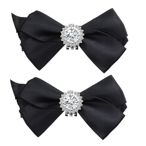 FRCOLOR 1 Paar Abnehmbare Schuhschmuck Broschen für Damen Rhinestone Schuhclips mit Schleifen Design für Hochzeiten Partys Sorgen für Einen Funkelnden Look von FRCOLOR