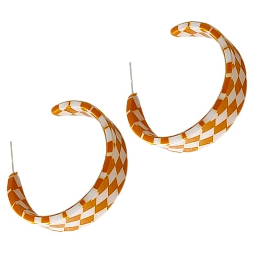 FRCOLOR 1 Paar Auffällige Geometrische Ohrringe für Frauen Leichtem für Besondere Anlässe Hoop Ohrringe für Trendbewusste von FRCOLOR