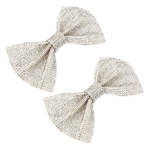 FRCOLOR 1 Paar Bling Bling Schuhclips für Damen Funkelnde Schleifen Schuhschnallen für Hochzeiten Partys Besondere Anlässe von FRCOLOR