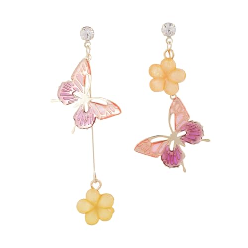 FRCOLOR 1 Paar Blumenohrringe baumeln Ohr Zubehör weibliche Hänger schicke dekorative Ohrringe schicke Damenohrringe kreative Ohrringe kreative Ohrhänger Damenanhänger Legierung Gelb von FRCOLOR