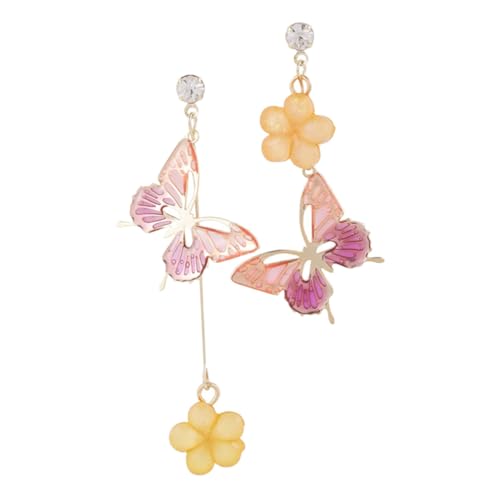 FRCOLOR 1 Paar Blumenohrringe baumeln schicke dekorative Ohrringe weibliche Hänger kreative Ohrringe Damenanhänger Frauen Ohranhänger kreative Ohrhänger Legierung Yellow von FRCOLOR