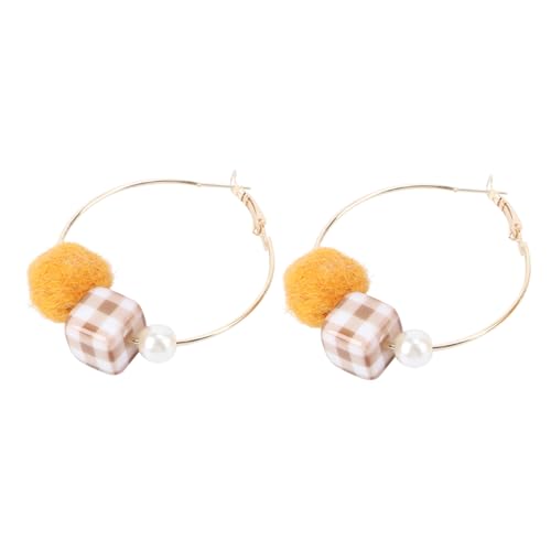 FRCOLOR 1 Paar Chic Ohrhänger mit Kreativen Designs Extravaganter Gelber Ohrschmuck für Damen Leicht Partys Besondere Anlässe von FRCOLOR