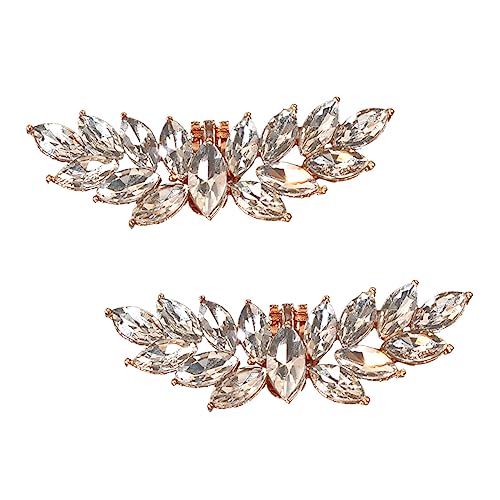 FRCOLOR 1 Paar Crystal Schuhschnallen Dekorative Clip Schuhbeschläge mit Kristallverzierung für Hochzeiten Partys Besondere Anlässe Schuhschmuck für Damen Sneakers Brautschuhe von FRCOLOR