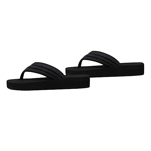 FRCOLOR 1 Paar Damen Sommer Hausschuhe Plattform Flip Flops Rutschfeste Strandschuhe für Frauen für Indoor und Outdoor Schwarz FRCOLOR 1 Paar Damen Sommer Hausschuhe Plattform Flip Flops Rutschfeste Strandschuhe für Frauen für Indoor und Outdoor Schwarz von FRCOLOR