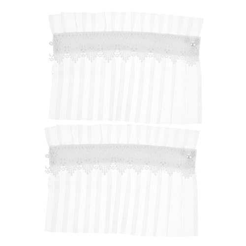 FRCOLOR 1 Paar Dekorative falsche Ärmel Manschettenärmel Fake-Ärmel für Damen Spitzengelenksmanschetten Handgelenkmanschetten Polyester Weiß von FRCOLOR