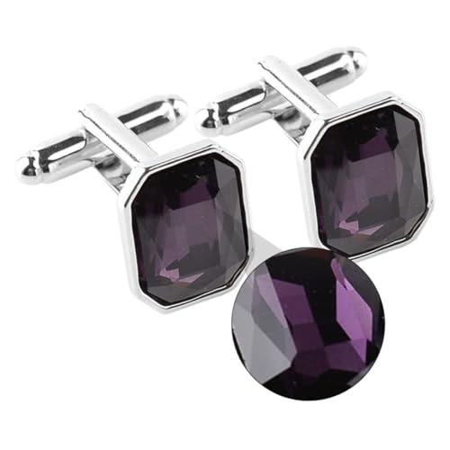 FRCOLOR 1 Paar Diamant-manschettenknöpfe Zucht Hochzeit Nieten Manschettenlinks Männer Smoking Modischer Manschettenknopf Manschettenknöpfe Aus Strass Violett Legierung FRCOLOR 1 Paar Diamant-manschettenknöpfe Zucht Hochzeit Nieten Manschettenlinks Männer Smoking Modischer Manschettenknopf Manschettenknöpfe Aus Strass Violett Legierung von FRCOLOR