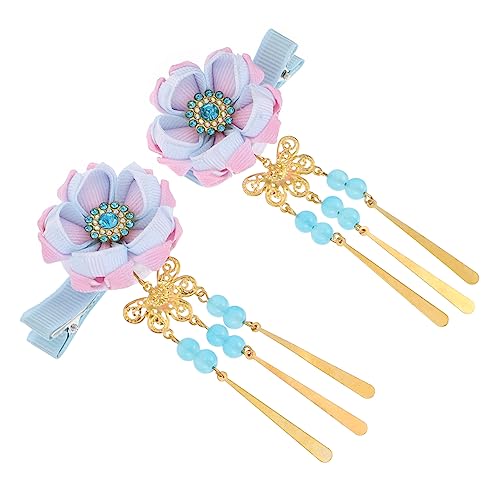 FRCOLOR 1 Paar Haarnadel Japanische Accessoires Altes Haar Kopfschmuck Aus Kristall Blumen-haarschleifen Japanische Haarpflege Bettwäsche Aus Baumwolle Braut Die Klingel Entenschnabel von FRCOLOR