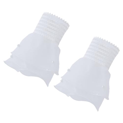 FRCOLOR Abnehmbare Verstellbare Handgelenkmanschetten Aus Stoff Für Damen Handmanschetten Als Kleiderzubehör Für Brautkleider Und Themenfotos von FRCOLOR