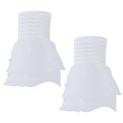FRCOLOR 1 Paar Handgelenkmanschette Zubehör Dekorative Manschetten Abnehmbare Manschetten Abnehmbare Ärmelbündchen Falsche Manschetten Manschettenärmel Handgelenk Manschette Armband Stoff von FRCOLOR