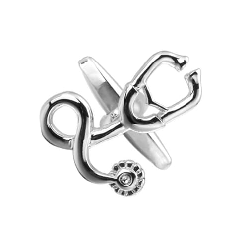 FRCOLOR 1 Paar Kreative Manschettenknöpfe Silber Elegantes Design für Männer für Hochzeiten Formelle Anlässe Langlebig von FRCOLOR