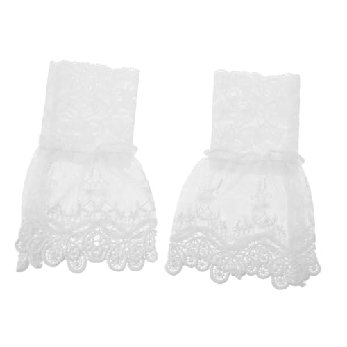 FRCOLOR Dekorativer Falscher Ärmel Für Frauen Spitzen-fake-manschette Atmungsaktives Chiffonmaterial Abnehmbar Und Waschbar Passt Zu Kleidern Pullovern Und Blusen von FRCOLOR