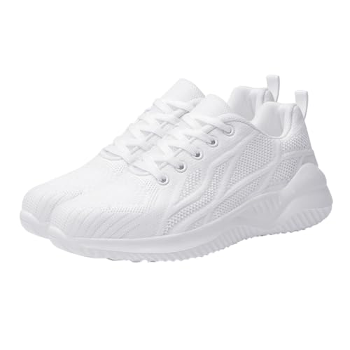 FRCOLOR 1 Paar Laufschuhe Nicht Minimalistisch Laufen Damen Läufer tragbare Sportschuhe Outdoor-Schuhe rutschfeste Turnschuhe gewebte Wanderschuhe leichte Schuhe Sohle: Stoff Weiß von FRCOLOR
