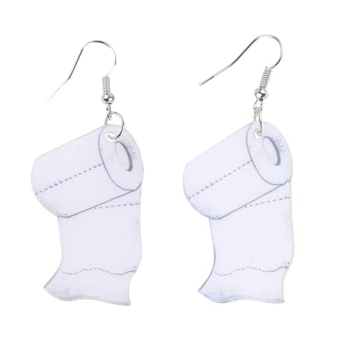 FRCOLOR 1 Paar Lustige Ohrringe Papiertuch Design Kreative Dangler für Damen für Partys und Anlässe Einzigartiger Ohrschmuck für Modebewusste Frauen FRCOLOR 1 Paar Lustige Ohrringe Papiertuch Design Kreative Dangler für Damen für Partys und Anlässe Einzigartiger Ohrschmuck für Modebewusste Frauen von FRCOLOR