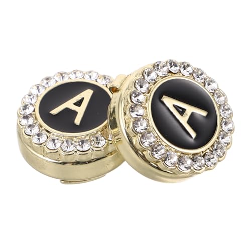 FRCOLOR 1 Paar Manschettenknöpfe Mit Buchstaben Herren-manschettenknöpfe Mit Initialen Manschettenknöpfe Für Frauen Manschettenknöpfe Mit Initialen-alphabet Zinklegierung Golden von FRCOLOR