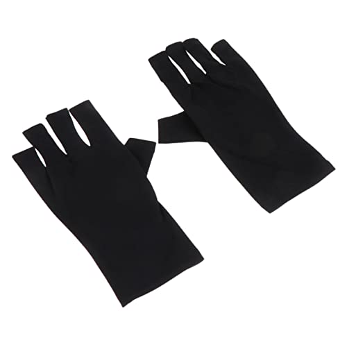 FRCOLOR Uv-schutz-handschuhe Für Gel-maniküre Nagelhandschuhe Uv-handschuhe Zum Schutz Vor Für Nägel Nagelkunstbedarf Fingerlose Für Damen von FRCOLOR