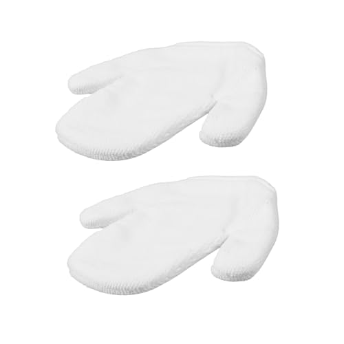 FRCOLOR 1 Paar Pflegehandschuhe Peelinghandschuh für das Gesicht Gesichtsreinigungshandschuh baumwollhandschuhe gesichtspflege handtücher Einfacher Reinigungshandschuh Körperpeeling Weiß von FRCOLOR