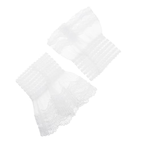 FRCOLOR Lace Cuffs Für Damen Fake Manschetten Zarter Spitze Accessoire Für Hochzeitskleider Gothic-style Und Vintage-outfits Weiß von FRCOLOR