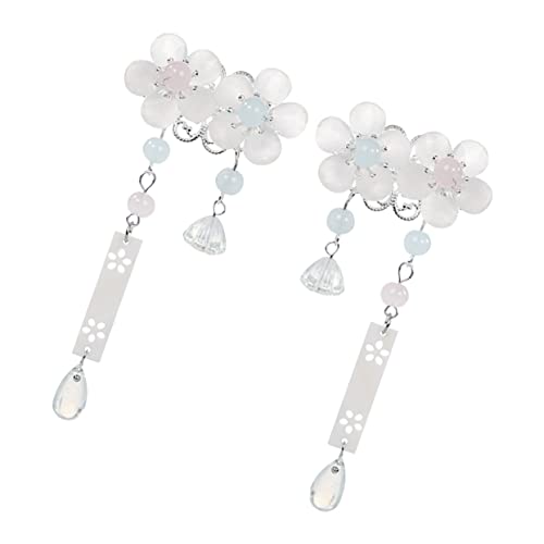 FRCOLOR Blumen Haarnadel Mit Quasten Haar Clip Retro Haarspange Für Frauen Kopfschmuck Hanfu von FRCOLOR