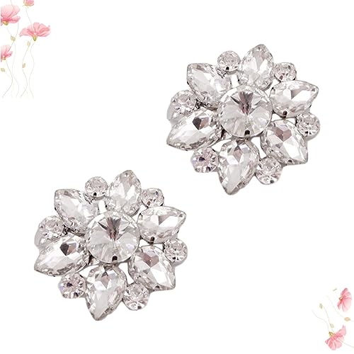 FRCOLOR 1 Paar Schuh Clips Abnehmbare Strass Schuhschnallen für Hochzeiten Partys DIY Dekorationen Silber für Damen Schuhe von FRCOLOR