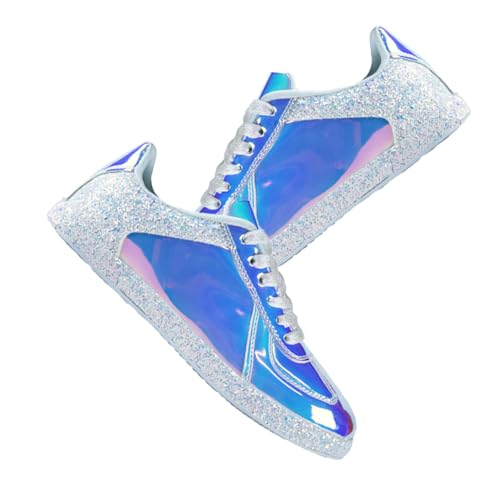 FRCOLOR 1 Paar Sinfonie Trendige Schuhe Sportschuhe Damen Weibliche Turnschuhe Tragbare Sportschuhe Freizeitschuhe Für Erwachsene rutschfeste Turnschuhe Weiß Oben: Phantomspiegel Pu von FRCOLOR