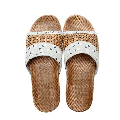 FRCOLOR 1 Paar Sommer Hausschuhe Damen Druckdesign Rutschfest Offene Zehen Bequeme Pantoffeln für Drinnen und Draußen Herbgrün Atmungsaktiv und für Jede Gelegenheit FRCOLOR 1 Paar Sommer Hausschuhe Damen Druckdesign Rutschfest Offene Zehen Bequeme Pantoffeln für Drinnen und Draußen Herbgrün Atmungsaktiv und für Jede Gelegenheit von FRCOLOR