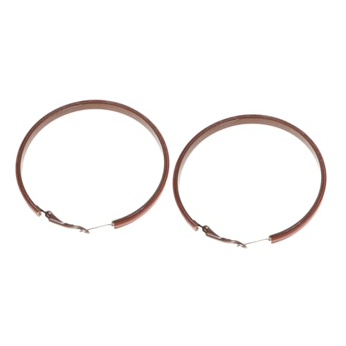 FRCOLOR Fake Creolen Braun Extragroße Stylische Ohrringe Für Frauen Und Mädchen Einzigartiges Design Ohrclips Und Ohrcuffs Für Outfits von FRCOLOR