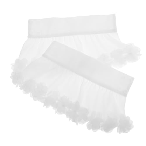 FRCOLOR 1 Paar Zartes Chiffon Blumen Gefälschte Manschetten Für Frauen Abnehmbare Rüschenhülsen Modische Kostümdekoration Rüschenhülse Kunstmanschette Dekoration von FRCOLOR
