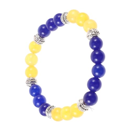 FRCOLOR 1 Saite Einstellbares Armband Naturstein für Damen Herren Farbenfrohes Perlenarmband Robustes Zartes Design für Unisex Langlebig von FRCOLOR