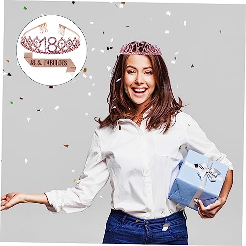 FRCOLOR 1 Satz 2 Stück Krone zeremonieller Gürtel gefälschte Krone für Frauen Und Tiara Dekoration party outfit party sachen Party-Schärpe Schulterriemen Partyetikettengürtel Legierung von FRCOLOR