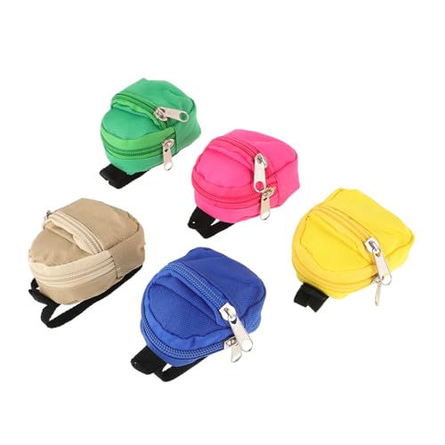 FRCOLOR 1 Satz 2 Stück Mini-Rucksack Geldbeutel Rucksäcke Taschenanhänger Münzbeutel Winzig Münze Geldbörse Schlüsselanhänger Schlank Mini-Tasche Schlüsselanhänger Zubehör Klein Nylontuch von FRCOLOR