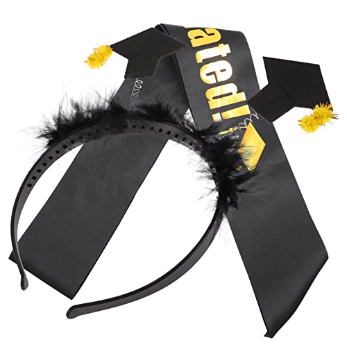 FRCOLOR 1satz Abschluss Schärpe Mit Doktorhut Haarreif Dekorationsset Für Abschlussfeiern Leicht Und Strapazierfähig Fotorequisiten Für Graduierungen -teilig von FRCOLOR