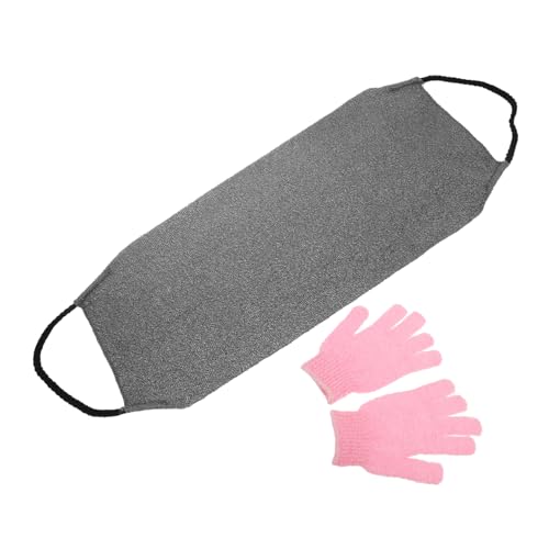 FRCOLOR 1 Satz Badehandschuhe Und Badetücher Rückenschrubber Für Die Dusche Hintere Unterlegscheibe Hinterer Luffa Zum Duschen Luffa Rückenschrubber Körperwäscher Polyester von FRCOLOR