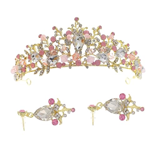 FRCOLOR 1 Satz Barocke Rhinestone Ohrringe Set für Damen Partyaccessoires Langlebig Leicht für Feiern Anlässe von FRCOLOR