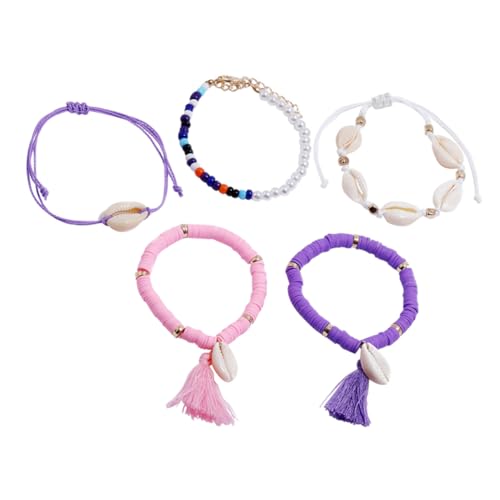 FRCOLOR 1 Satz Charming Bohemian Style Armband mit Handgefertigten Perlen Einstellbare Langlebige Umweltfreundliche Armreifen für Damen Perfektes Accessoire von FRCOLOR