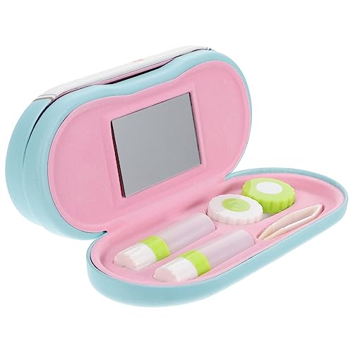 FRCOLOR Brillenbeutel 1 Satz Doppellagiges Brillenetui Brillenbehälter Mini-Terrarium Hartschalen-brillenetuis Sonnenbrillenetui Mini-einweichen - Objektivbehälterzubehör Liefern Blue Beflocktes Tuch von FRCOLOR