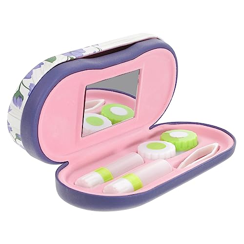 FRCOLOR 1 Satz Doppellagiges Brillenetui Verschleißfester Halter Doppelseitiges Brillenetui Brillenbehälter Reise-objektivkoffer-kit Lösung Und Fall Lesebrillenetui Beflocktes Tuch Violett von FRCOLOR